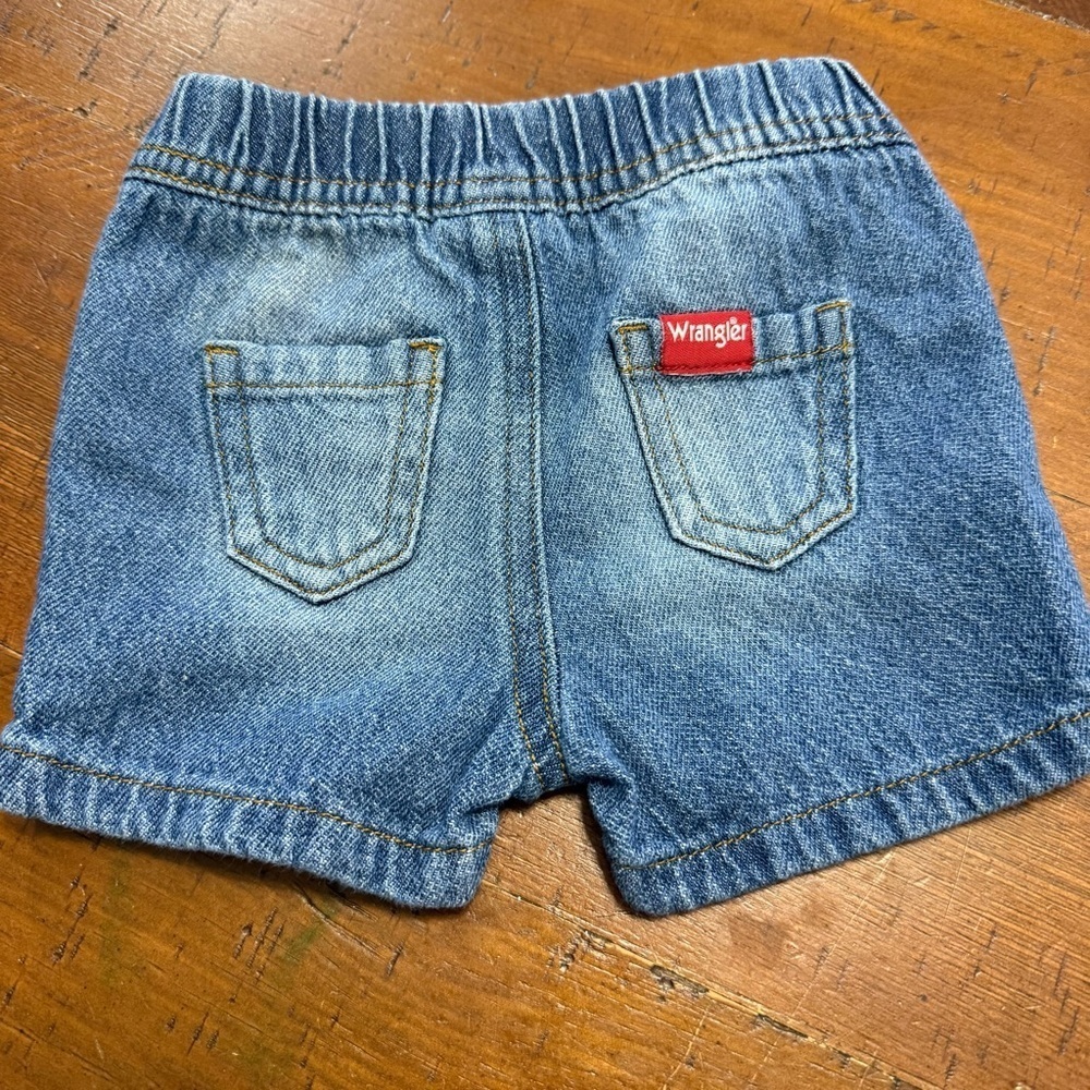 Wrangler denim shorts baby size 3 months preowned
